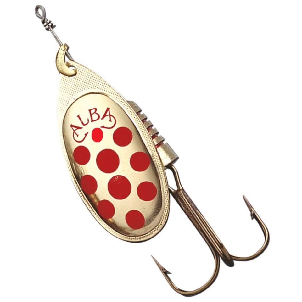 AlbaStar 202 Döner Olta Kaşığı No:0 2.5 gr Sarı Üstü Kırmızı