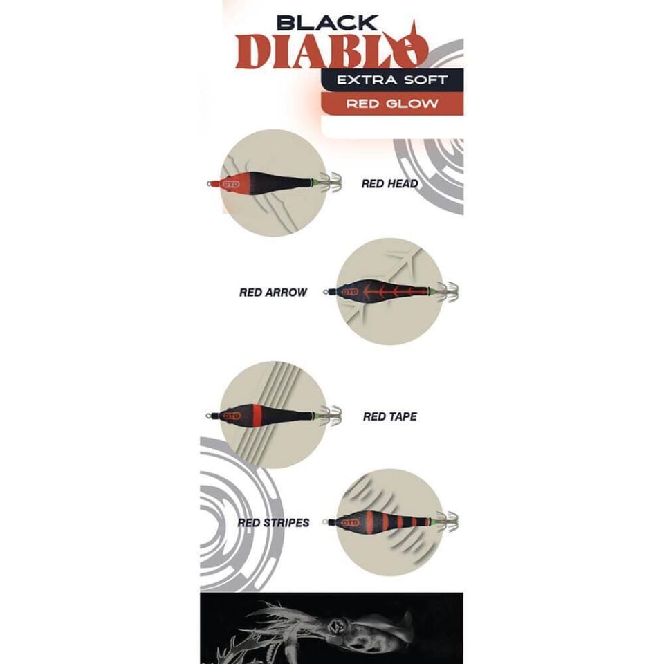 DTD Soft Black Diablo 1.5  5.5 cm 3.2 gr Silikon Kalamar Zokası