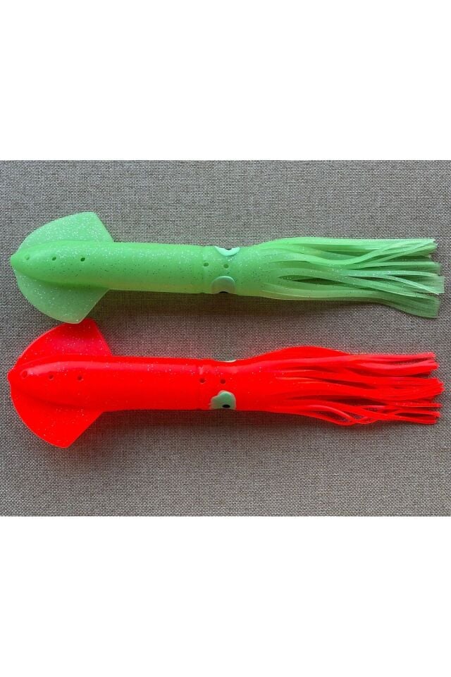 Silikon Ahtapot Yem 30 cm Kanatlı Kırmızı