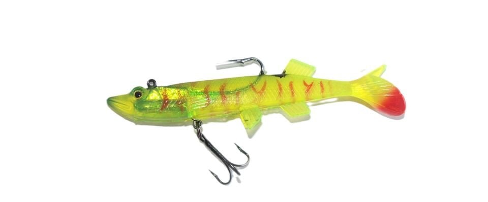 Genba Turna Silikon Yem Kırmızı Desenli Şeffaf Sarı 22.3 gr 12 cm Renk: 68