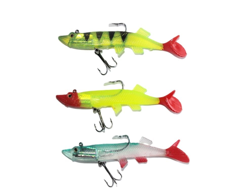 3 Adet Genba Turna Silikon Yem  22.3 gr 12 cm Renk: 30, 58, 136