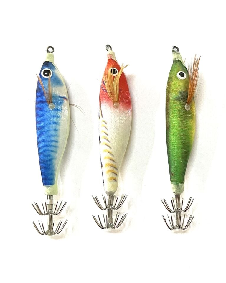 3'lü Set Sasa Toto Fosforlu Kalamar Zokası 7 cm 10 gr