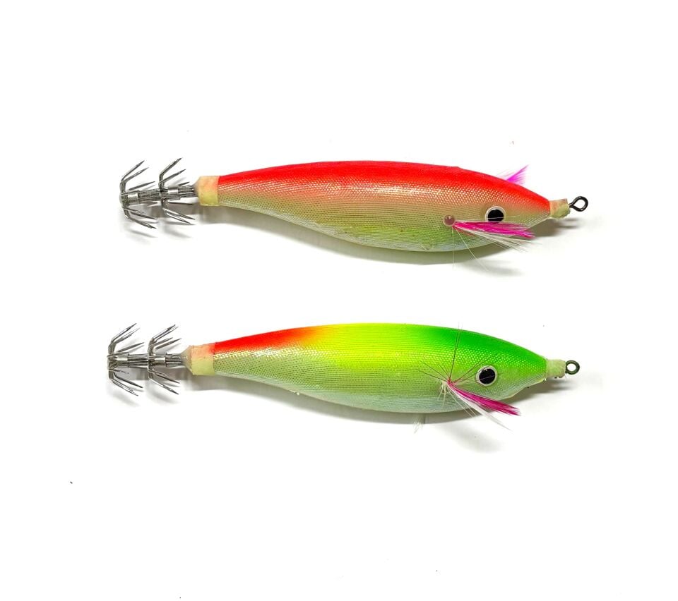 2'li Set Sasa Parlak Kumaş Fosforlu Kalamar Zokası 9 cm 18 gr