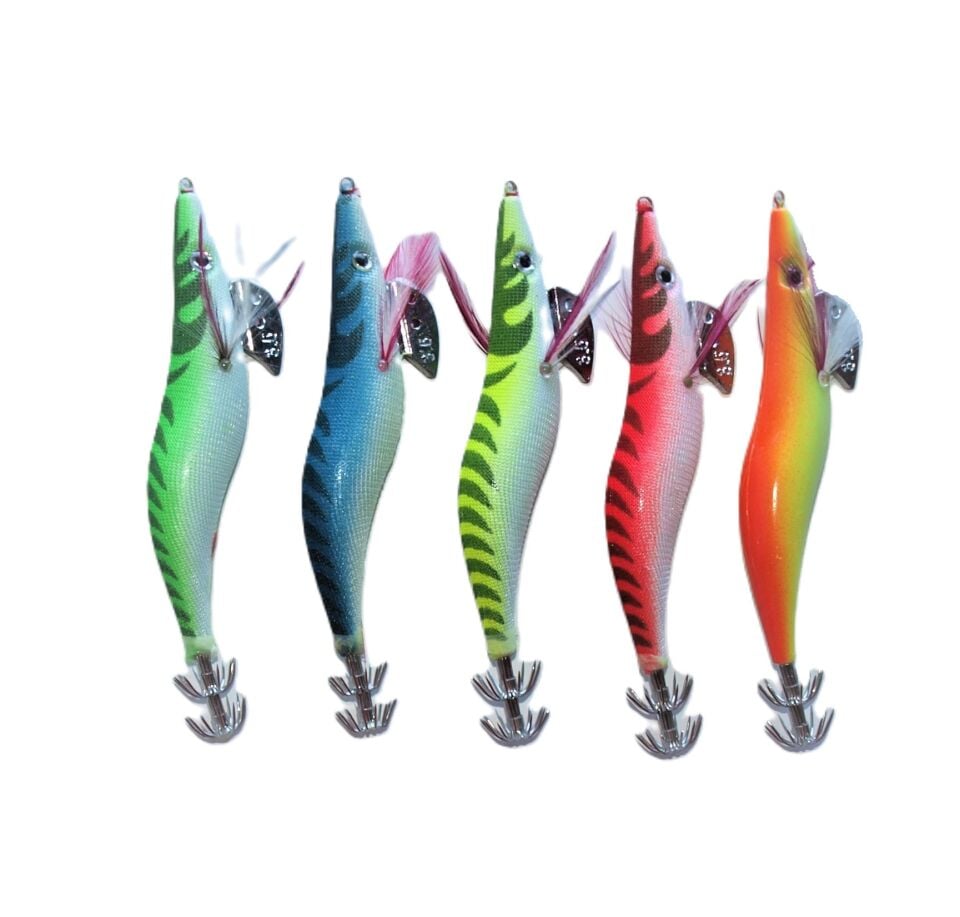 5'li Set Sasa 3.5 Kurşunlu Fosforlu Kalamar Zokası 13 cm 20 gr