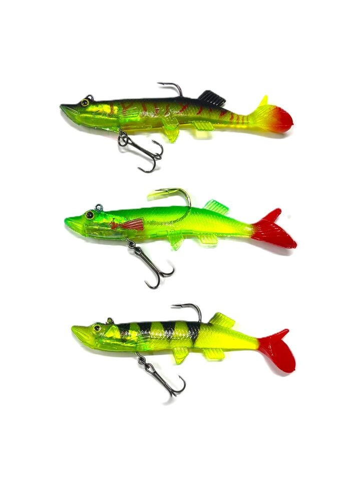 3 Adet Genba Turna Silikon Yem  22.3 gr 12 cm Renk: 30, 57, 68