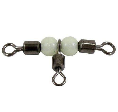 10'lu Paket Fosforlu Boncuklu Paslanmaz Üçlü T Fırdöndü